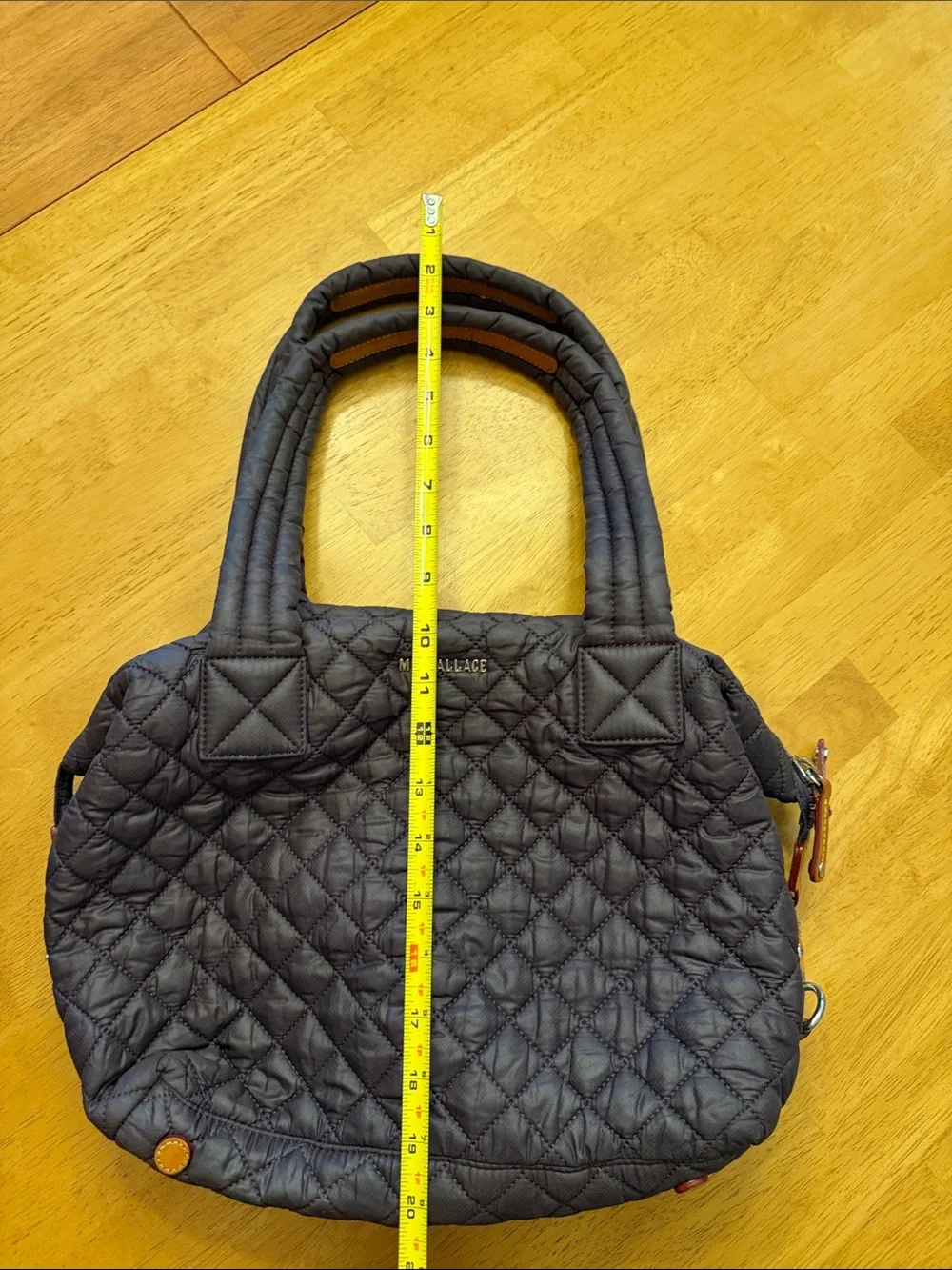 MZ WALLACE Quilted Shoulder Bag in Plum Classic Sutton